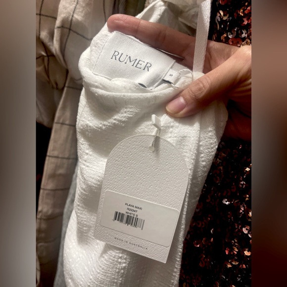 🚨SOLD🚨 REVOLVE x RUMER $339 PLAYA MAXI Dress white - Picture 6 of 8